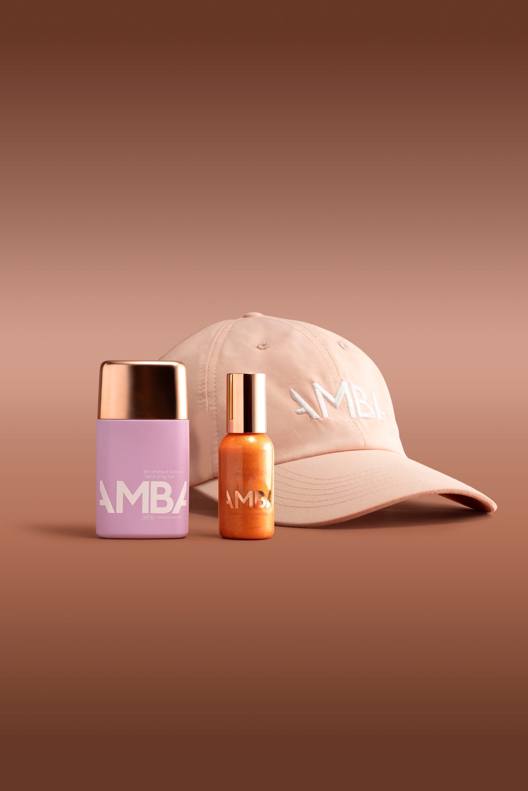 tanning oil, hat, shimmering gel oil